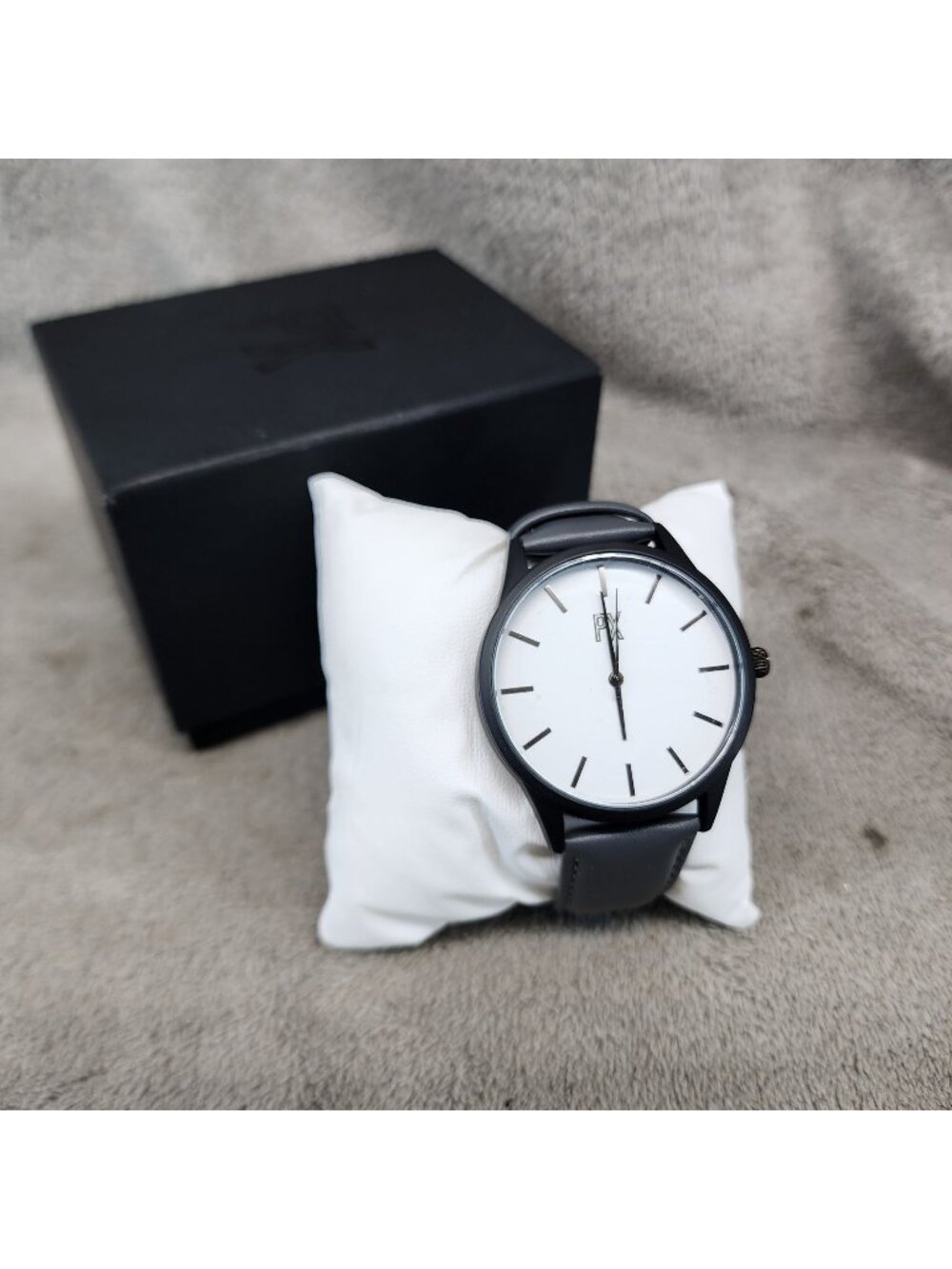 PX Watch Mens Tyler One Size Black Leather Strap *NWT*